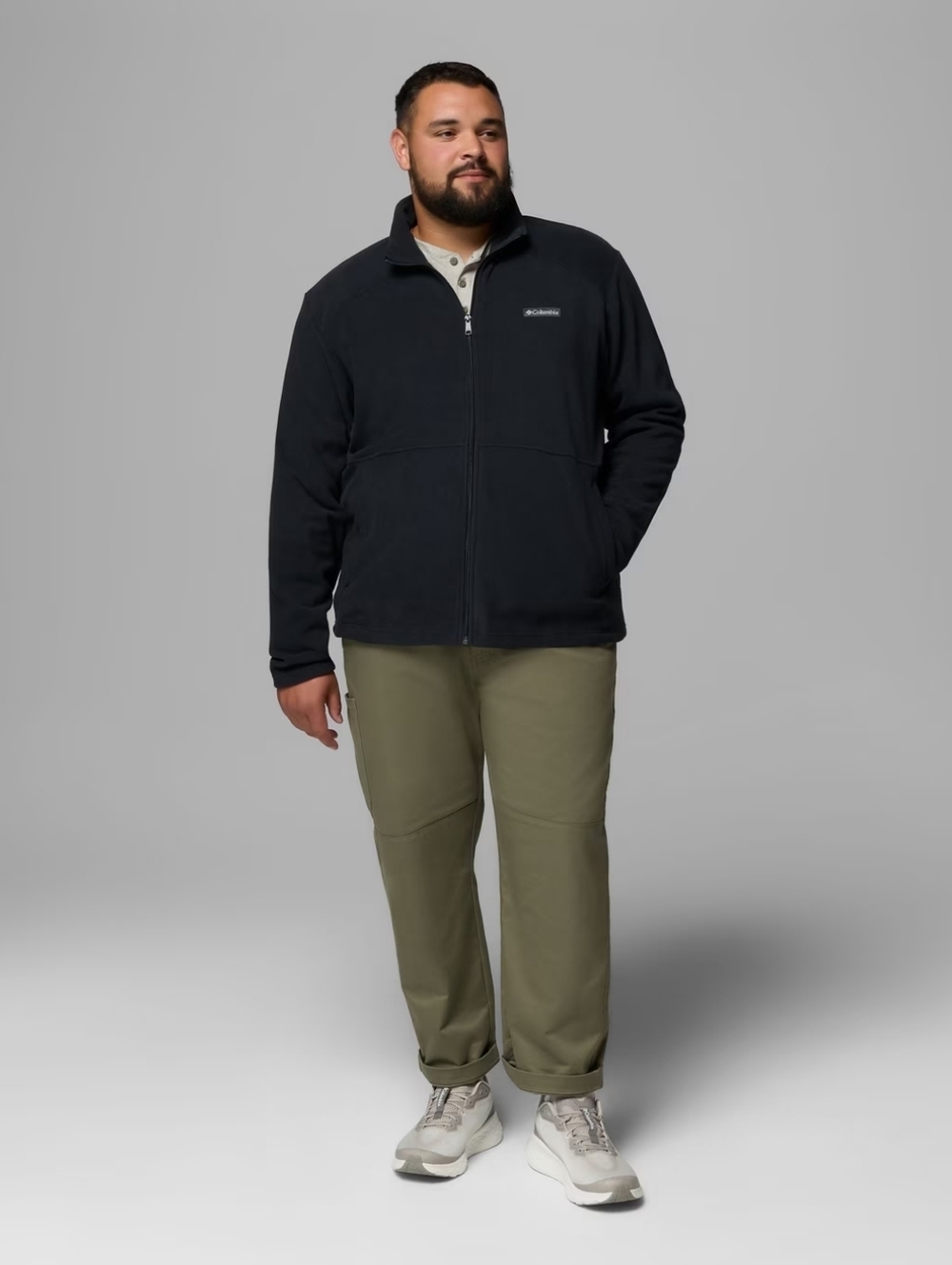 NWT Columbia Castle Dale Full Zip Fleece Jacket - Big, Color Black Size 4X